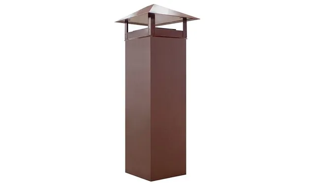 Кожух на трубу прямой д1665/ш1065/в955 0,5 GreenCoat Pural BT, matt с пленкой RR 32 темно-коричневый (RAL 8019 серо-коричневый)