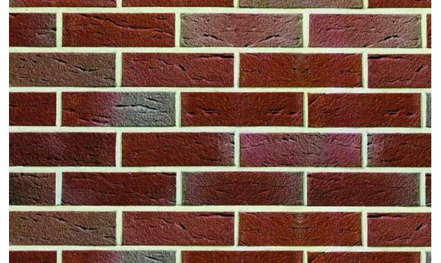 Кирпич клинкерный пустотелый ABC 0559 Teklenburg bunt-geflammt handform-besandelt с песком, 240х115х71 мм