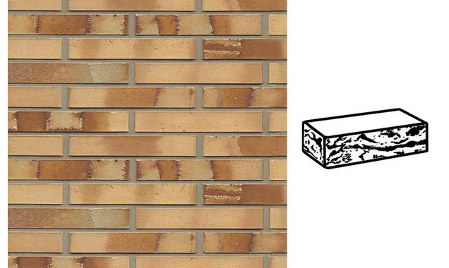 Кирпич клинкерный Muhr 06S Hellbraun-bunt Spezial готик, 240х90х40 мм