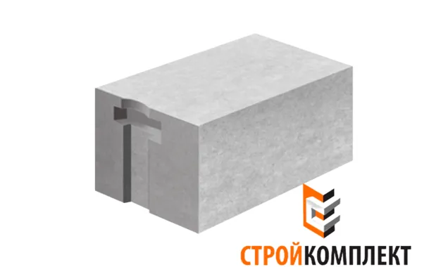 Газобетон СК D400 400х250х625 мм паз-гребень
