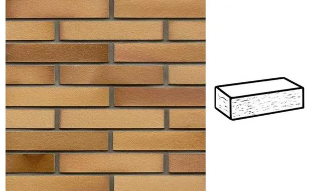 Кирпич клинкерный Muhr 06EG Hellbraun-bunt Edelglanz рустик, 290х90х52 мм