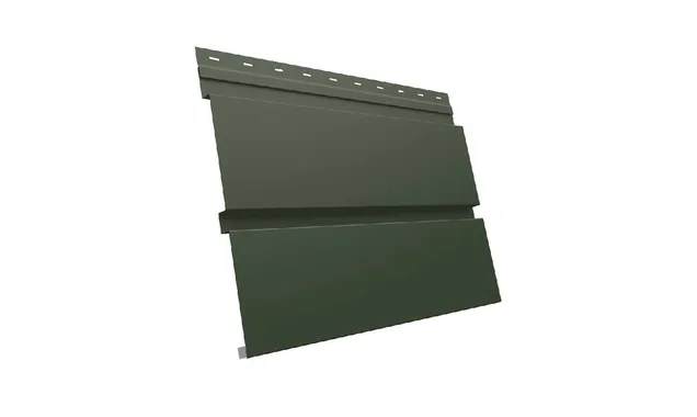 Металлический софит Квадро брус без перфорации 0,5 Velur RAL 6020 хромовый зеленый
