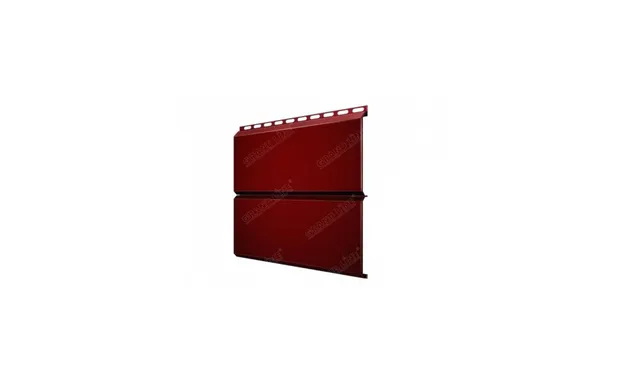 Софит ЭкоБрус без перфорации 0,345 Grand Line 0,5 Quarzit lite с пленкой RAL 3005 красное вино