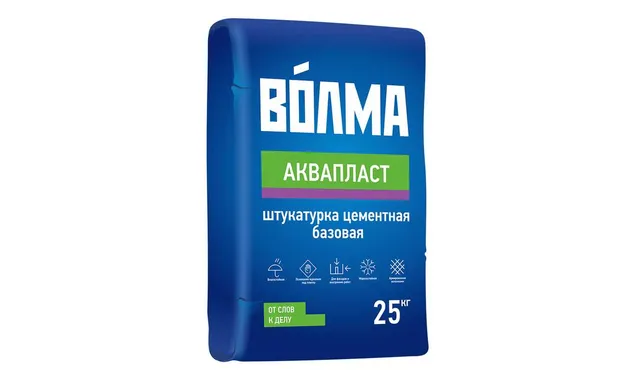 Штукатурка цементная ВОЛМА-Аквапласт 25 кг