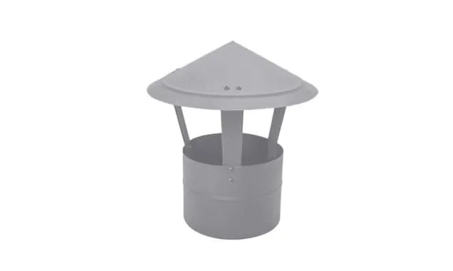 Дымник на трубу круглый d125 0,5 Satin с пленкой RAL 7004 сигнальный серый