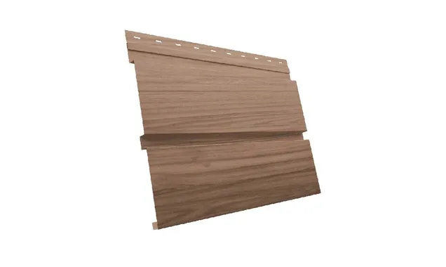 Металлический сайдинг Grand Line Квадро брус 0.45 мм Print Elite с пленкой Honey Wood