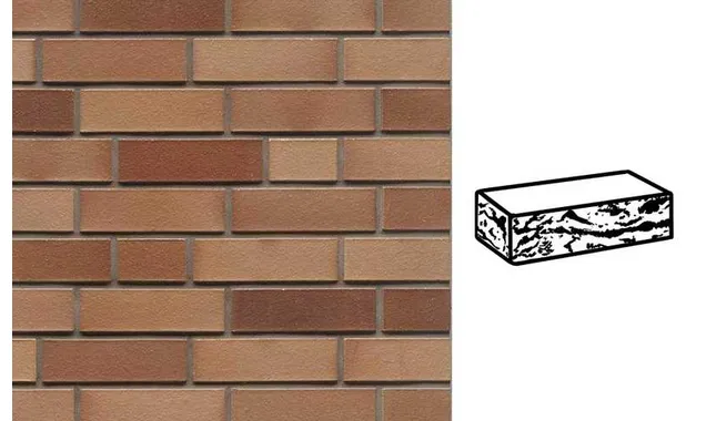 Кирпич клинкерный Muhr 34 EG Grau nuanciert Edelglanz готик, 240х115х71 мм