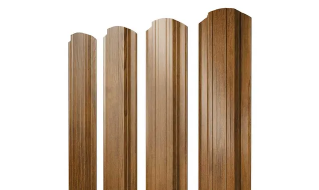 Штакетник Прямоугольный фигурный Grand Line 0,4 Print Premium Golden Wood Golden Wood