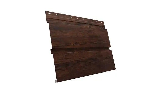 Металлический софит Квадро брус без перфорации 0,45 Print Elite Cherry Wood
