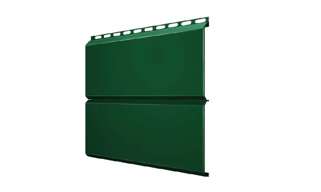 Металлический сайдинг Grand Line ЭкоБрус 0.5 мм Satin с пленкой RAL 6005 зеленый мох | 345