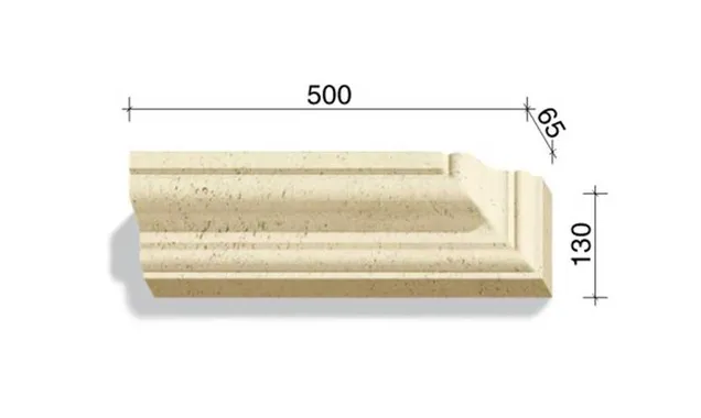 Угловой элемент для наличников и карнизов White Hills Тиволи 720-14, 500*65*130