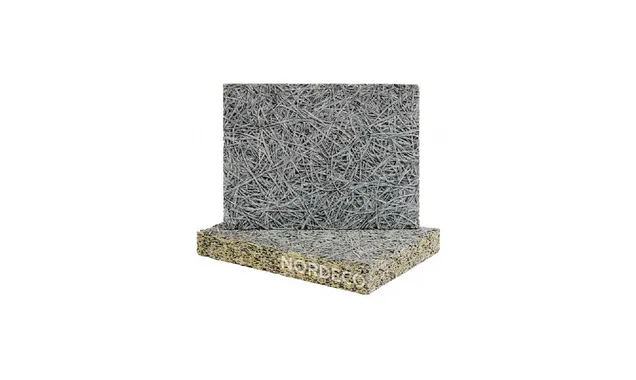 Фибролитовая плита Nordeco ФП 450-35С 1200х600х35 средней плотности на сером цементе