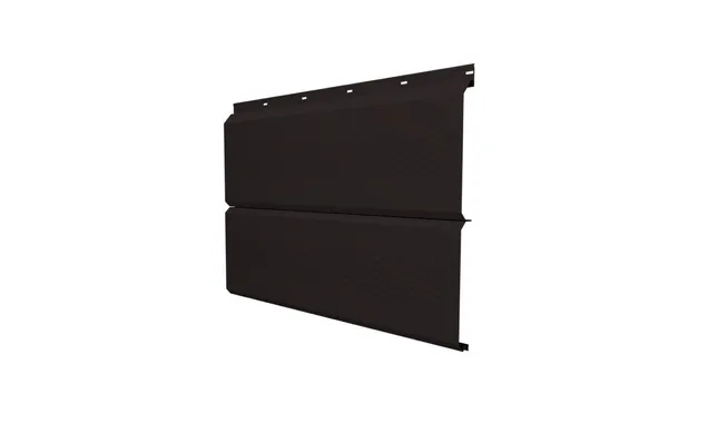 Софит ЭкоБрус с перфорацией 0,345 Grand Line 0,5 Quarzit lite RAL 9005 черный