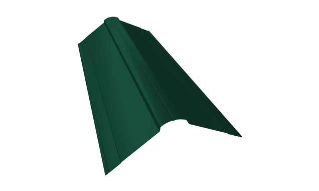 Планка конька фигурного 150x150 0,45 Drap ST RAL 6005 зеленый мох