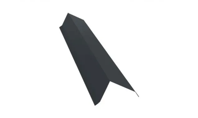 Планка торцевая 142х100 0,5 Quarzit Pro Matt RAL 7016 антрацитово-серый