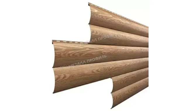 Металлический сайдинг Woodstock Металл-Профиль ECOSTEEL Кедр 28х330