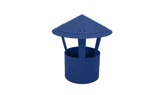Дымник на трубу круглый d80 0,5 Satin с пленкой RAL 5005 сигнальный синий