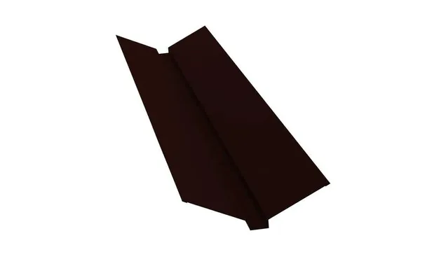 Планка ендовы верхней Grand Line 115х30х115 0,5 Quarzit RR 32 темно-коричневый