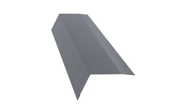 Планка карнизная 100х65 0,45 PE с пленкой RAL 9006 бело-алюминиевый