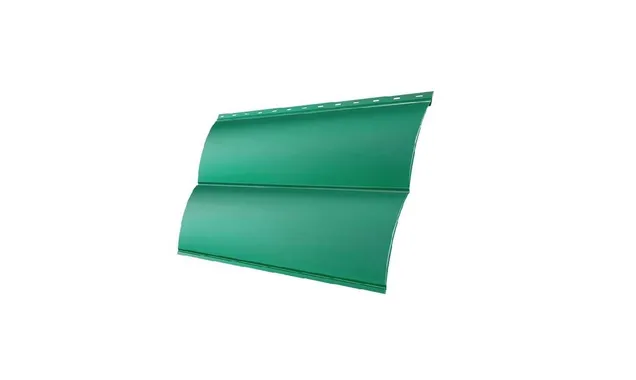 Металлический сайдинг Grand Line Сталь Блок-хаус 0.45 мм PE с пленкой RAL 5021 водная синь