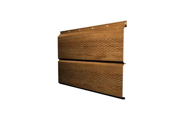 Софит ЭкоБрус с перфорацией 0,345 Grand Line 0,45 Print Elite Golden Wood