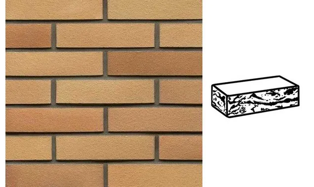 Кирпич клинкерный Muhr 06 Hellbraun-bunt готик, 290х90х71 мм