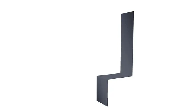 Планка примыкание боковое фальц 0,45 Drap RAL 7016 антрацитово-серый