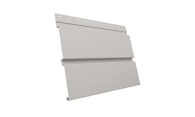 Металлический софит Квадро брус без перфорации 0,5 GreenCoat Pural BT, matt RR 21 светло-серый (RAL 7040 серое окно)