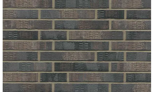 Кирпич клинкерный Muhr 15 F Schwarz-bunt Edelglanz bes. Fuss., 290х90х52 мм