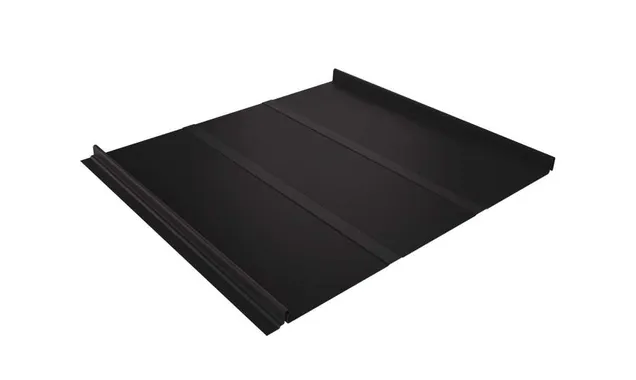 Фальцевая кровля Кликфальц Line Grand Line 0,5 Quarzit RR 32 Темно-Коричневый