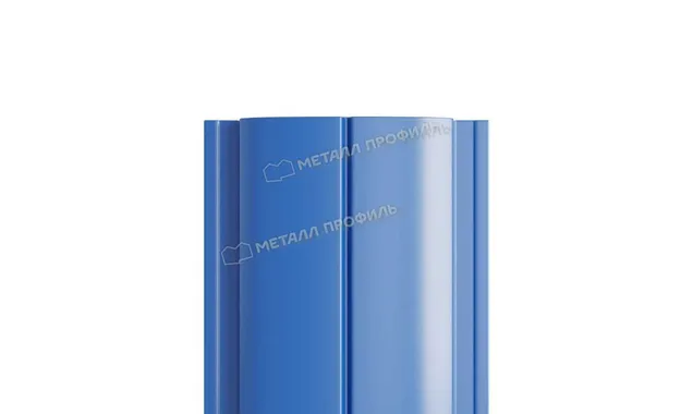 Штакетник Металл Профиль ELLIPSE-T 0,4 Полиэстер RAL5005 Синий насыщенный