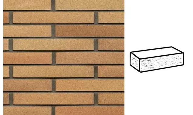 Кирпич клинкерный Muhr 06 Hellbraun-bunt рустик, 290х90х40 мм
