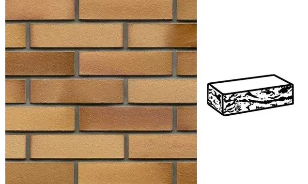 Кирпич клинкерный Muhr 06EG Hellbraun-bunt Edelglanz готик, 290х90х71 мм