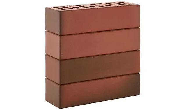 Кирпич клинкерный ЛСР красный легкий флэшинг, гладкий, 250х85х65 мм