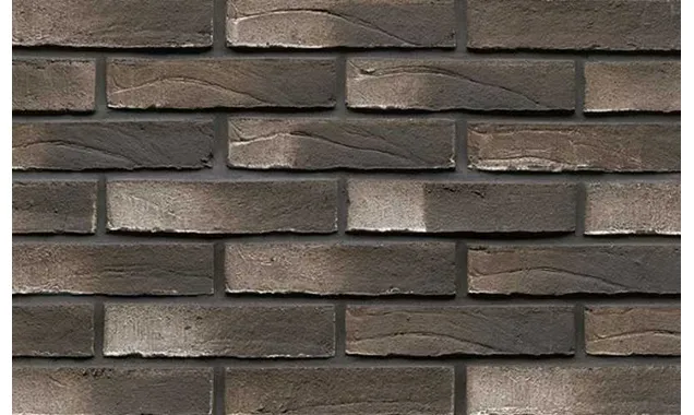 Кирпич клинкерный Muhr 38 Schwarz weiss Wasserstrich, 240х52х52 мм
