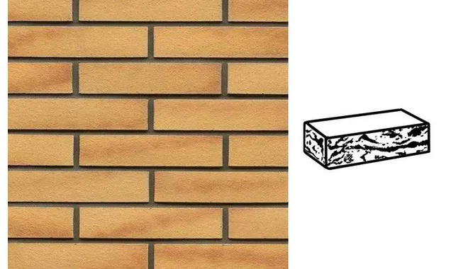 Кирпич клинкерный Muhr 02 Gelb Bunt готик, 240х115х52 мм