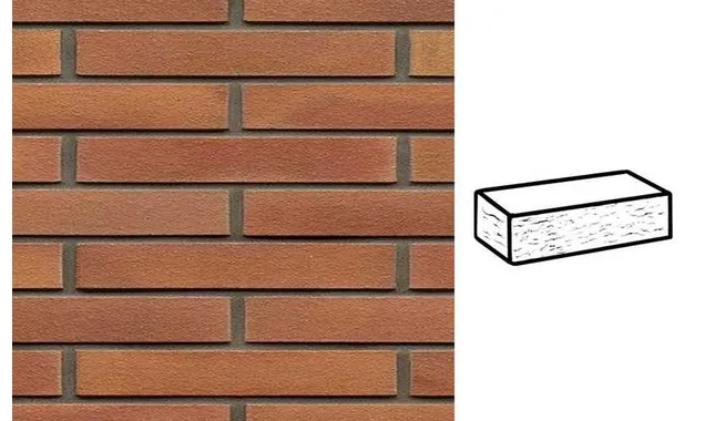 Кирпич клинкерный Muhr 08 Lachsrot рустик, 290х90х40 мм