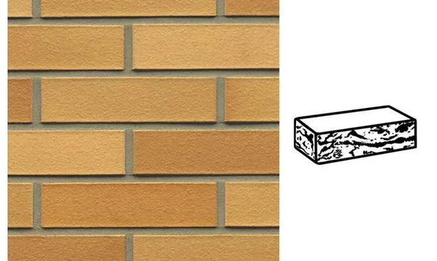 Кирпич клинкерный Muhr 01 EG Niederlausitzer Gelb Edelglanz готик, 290х90х71 мм