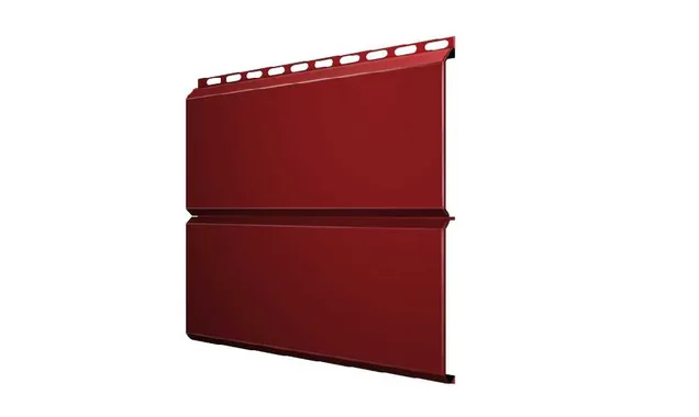 Металлический сайдинг Grand Line ЭкоБрус 0.5 мм Satin с пленкой RAL 3011 коричнево-красный