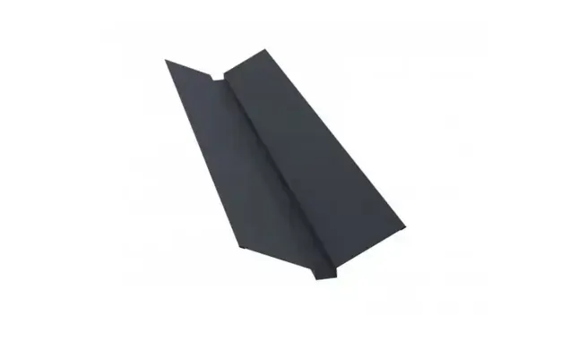 Планка ендовы верхней 115х30х115 0,45 Drap RAL 7016 антрацитово-серый