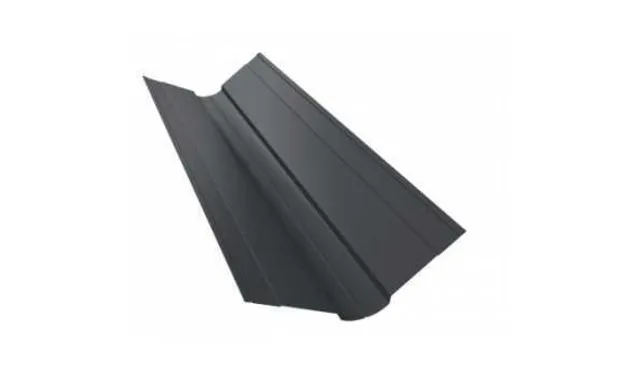 Планка ендовы верхней фигурной 100x100 0,5 PurPro Matt (275) RAL 7024 мокрый асфальт