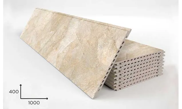 Керамогранитная плита FAVEKER GA16 для НФС, Rocks Beige, 1000*400*18 мм