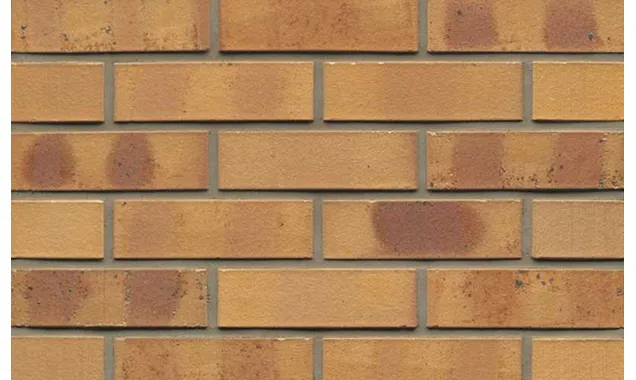 Кирпич клинкерный Muhr 06K Hellbraun-bunt Kohle гладкий, 240х115х71 мм