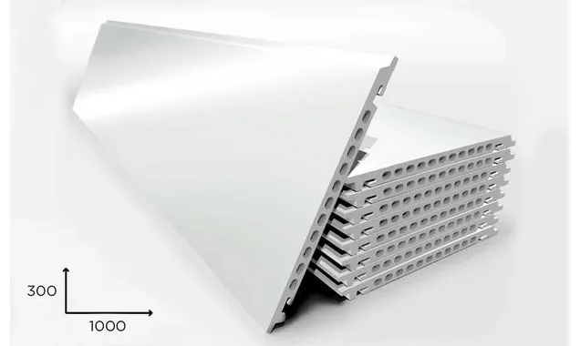 Керамогранитная плита FAVEKER GA16 для НФС, Blanco Brillo, 1000*300*18 мм