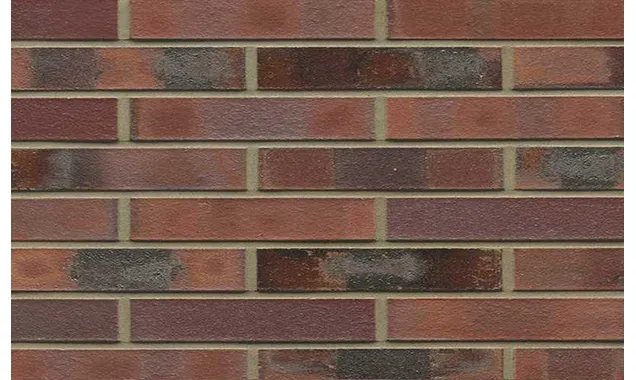 Кирпич клинкерный Muhr 04KS Rotbraun-bunt Kohle Spezial гладкий, 240х90х40 мм