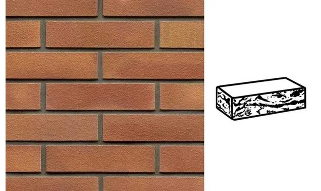 Кирпич клинкерный Muhr 08 Lachsrot готик, 290х90х71 мм