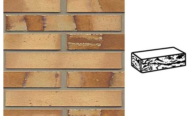 Кирпич клинкерный Muhr 06 S Hellbraun-bunt Spezial готик, 290х90х40 мм