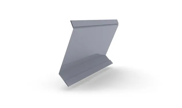 Планка примыкание в штробу 60 0,5 Satin с пленкой RAL 9006 бело-алюминиевый