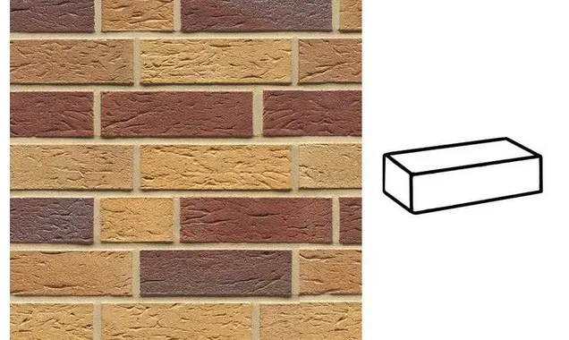 Кирпич клинкерный Muhr 19 Rubinbeige nuanciert гладкий, 240х55х71 мм