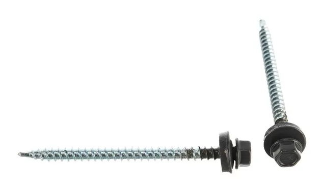 Саморез кровельный Daxmer 4,8х70 RAL 7024/RR 23 (100) сверло №1